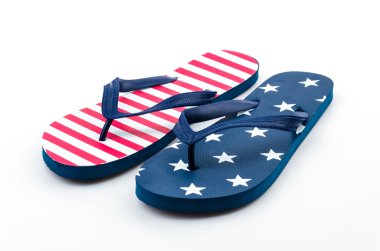 flip flop'lar izole beyaz arka plan