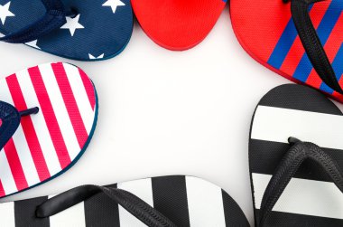 flip flop'lar izole beyaz arka plan