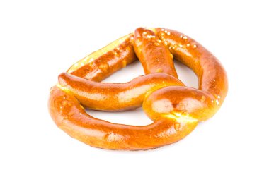 izole simit beyaz arka plan