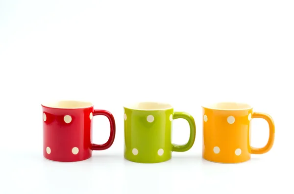 Color mug isolated white background — Stock Photo, Image