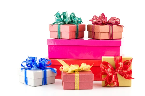 Geschenk-Box isoliert weißen Hintergrund — Stockfoto