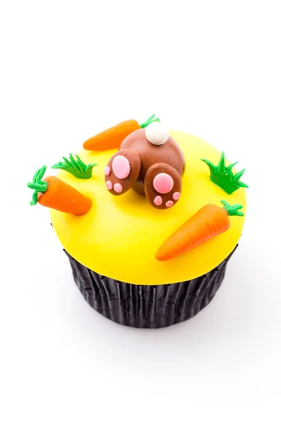 Ostern Cupcakes isoliert weißen Hintergrund — Stockfoto