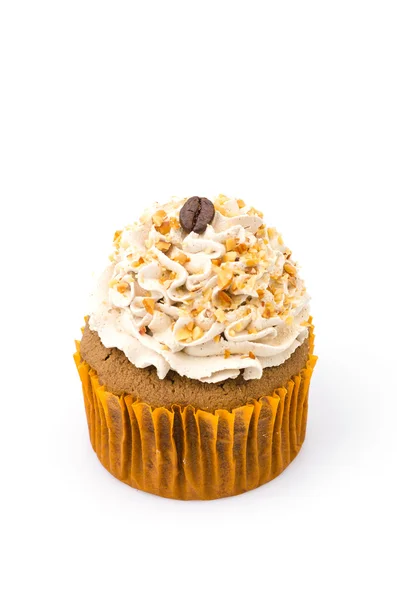 Coffee cupcake isolated white background — Stock Photo, Image