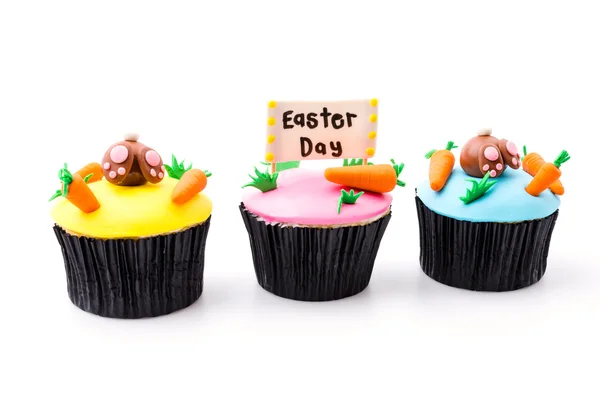 Pasqua cupcakes isolato sfondo bianco — Foto Stock