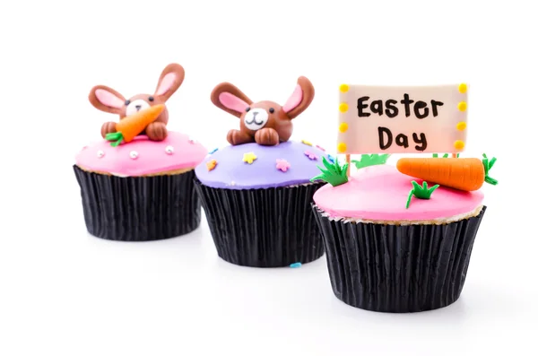 Pasqua cupcakes isolato sfondo bianco — Foto Stock