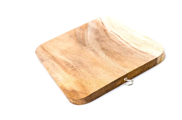 Wood cutting board isolated white background — Stock Photo, Image