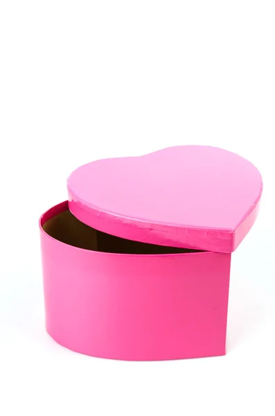 Caja de corazón rosa — Foto de Stock