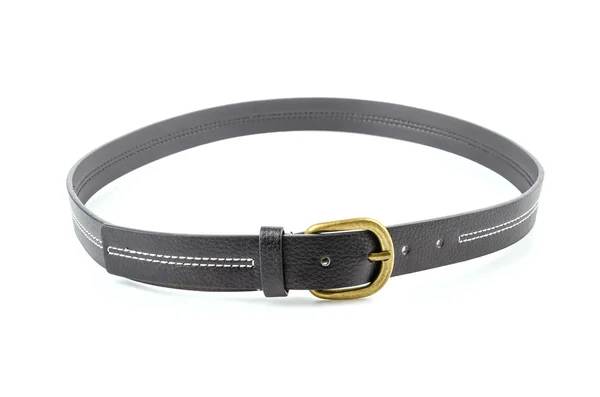 Black leather belt — Stock Photo, Image