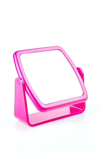 Cermin merah muda meja — Stok Foto