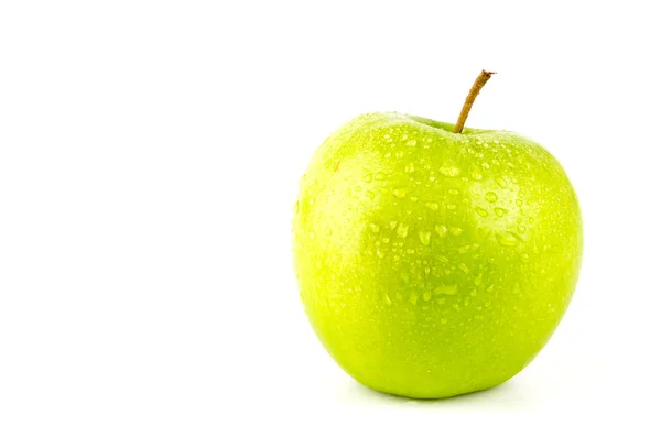 Manzana verde aislado fondo blanco — Foto de Stock