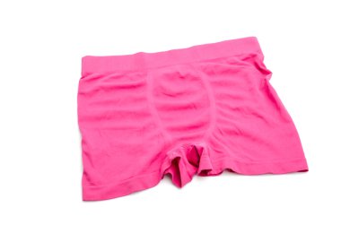 Pembe iç çamaşırı izole beyaz arka plan