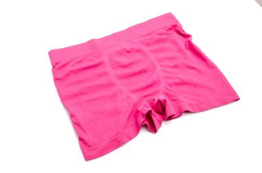 Pembe iç çamaşırı izole beyaz arka plan