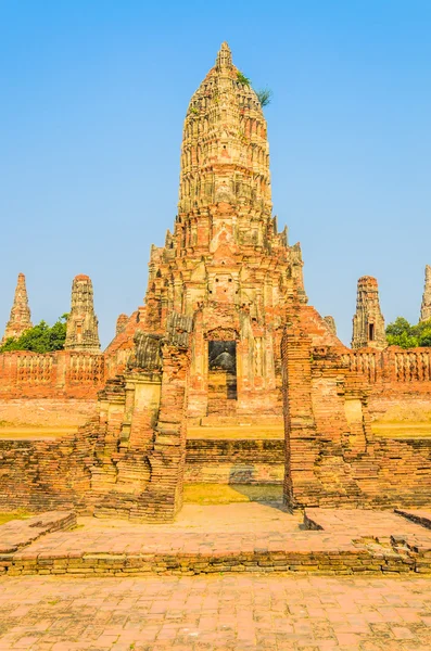 Wat chai watthanaram chrám v ayutthaya Thajsko — Stock fotografie