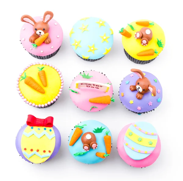 Pasqua cupcakes isolato sfondo bianco — Foto Stock