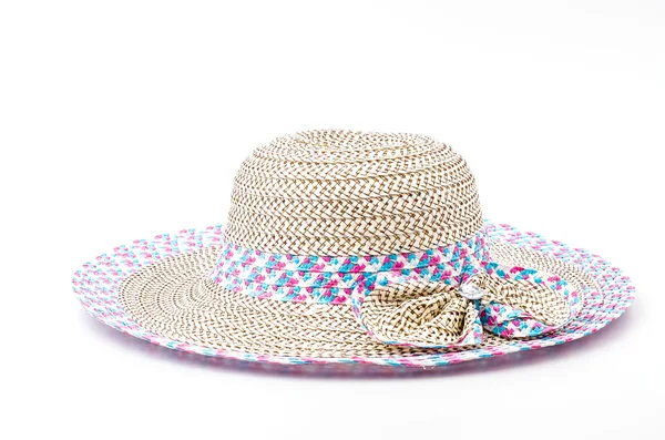Пляжная шляпа изолированный белый фон — стоковое фото