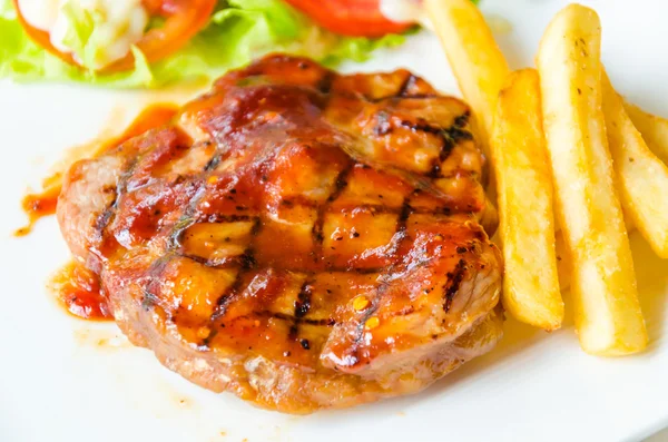 Steak babi panggang barbekyu — Stok Foto