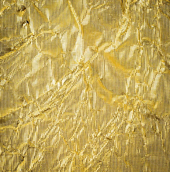 Papel dourado textura amassada — Fotografia de Stock