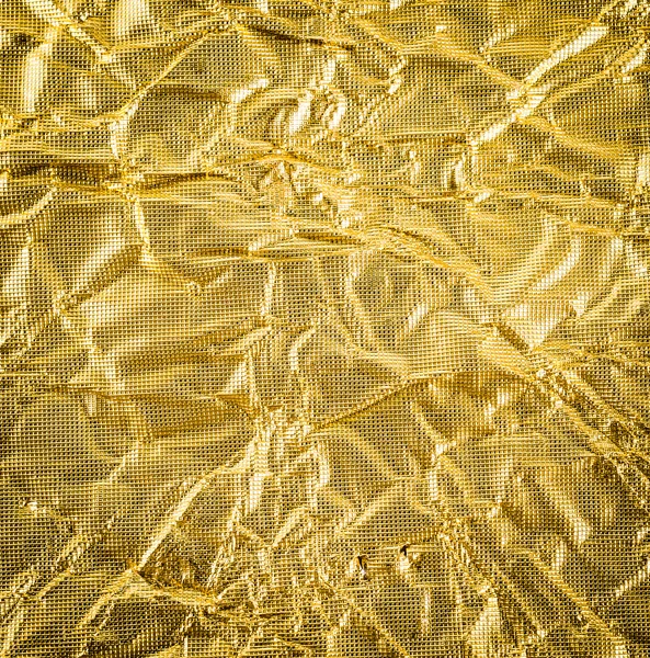 Papel dourado textura amassada — Fotografia de Stock