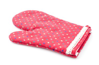 Fırın eldiveni izole beyaz arka plan