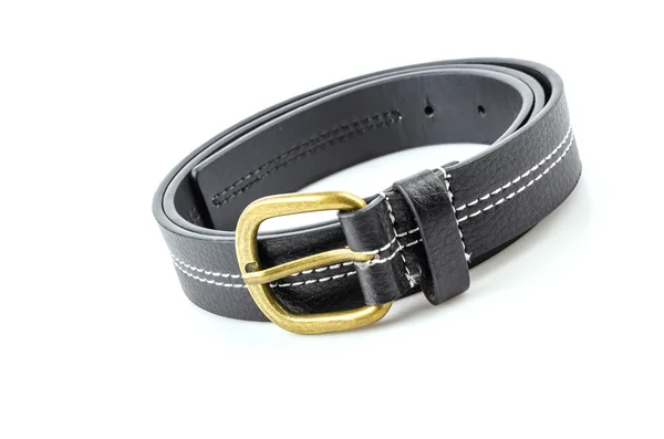 Black leather belt — Stock Photo, Image