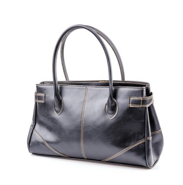 kadın deri çanta izole beyaz arka plan