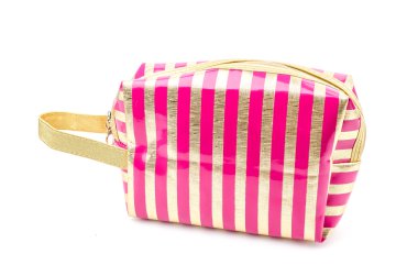 Makyaj çantası izole beyaz arka plan