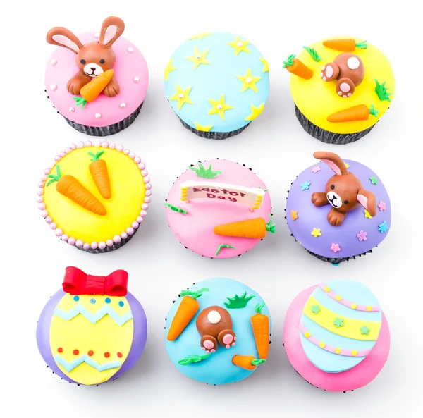 Pasqua cupcakes isolato sfondo bianco — Foto Stock