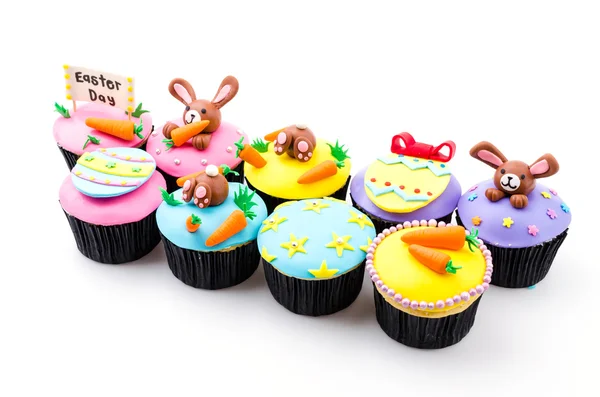 Pasqua cupcakes isolato sfondo bianco — Foto Stock