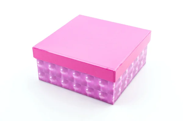 Pink gift box isolated — Stock Photo, Image