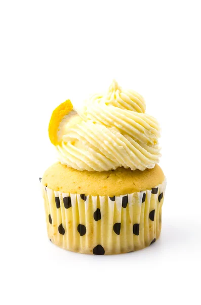 Cupcakes de limón aislado fondo blanco —  Fotos de Stock