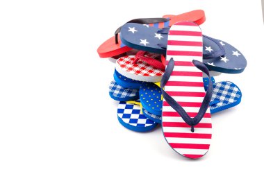 flip flop'lar izole beyaz arka plan