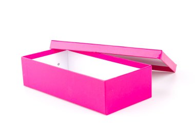 pembe kutu izole beyaz arka plan