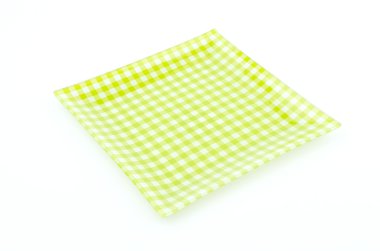 Yeşil plaka izole beyaz arka plan