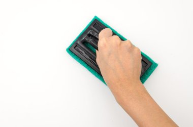 Fırça izole beyaz arka plan fırçalayın