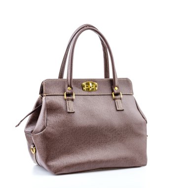 kadın deri çanta izole beyaz arka plan