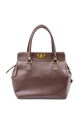 kadın deri çanta izole beyaz arka plan