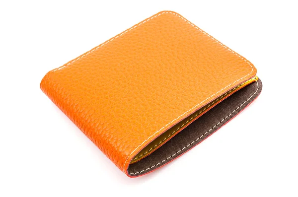 Läder plånbok isolerade vit bakgrund — Stockfoto