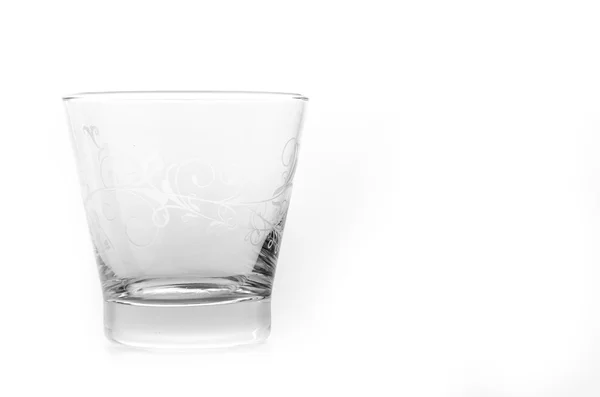 Verre vide isolé fond blanc — Photo