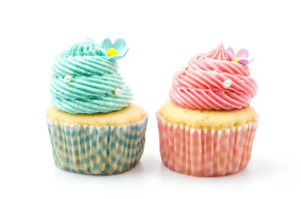 Cupcake vaniglia isolato sfondo bianco — Foto Stock