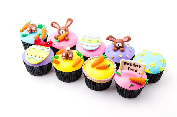 Pasqua cupcakes isolato sfondo bianco — Foto Stock