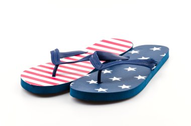 flip flop'lar izole beyaz arka plan