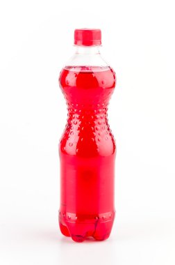 çilek şişe izole drinkg beyaz arka plan