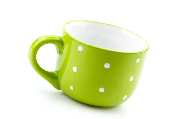 Green mug isolated — Stock Photo, Image