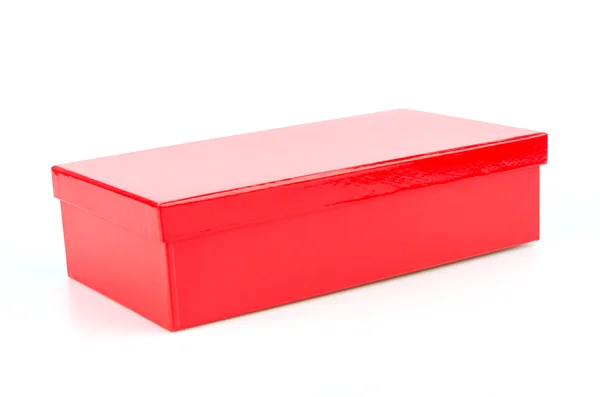 分離した赤いボックスの白い背景 — ストック写真