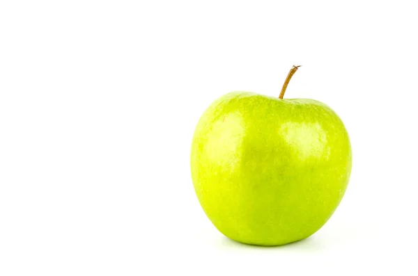 Green apple isolated white background — Stock Photo, Image