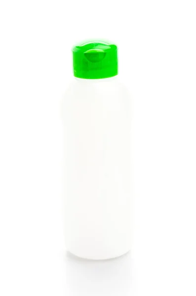 Frasco de plástico aislado fondo blanco — Foto de Stock