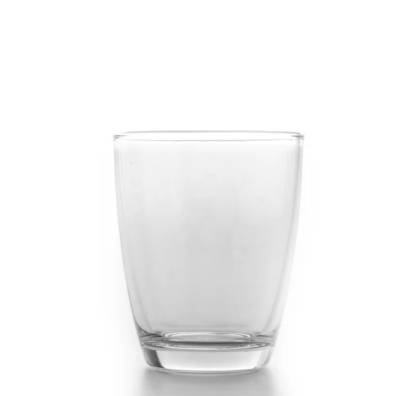 Vidro vazio isolado fundo branco — Fotografia de Stock