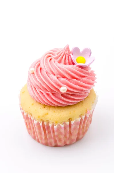 Cupcake vaniglia isolato sfondo bianco — Foto Stock