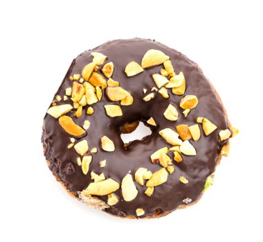 Çörek beyaz arkaplanda izole edildi