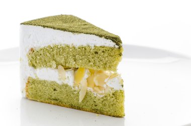 pasta izole matcha beyaz arka plan